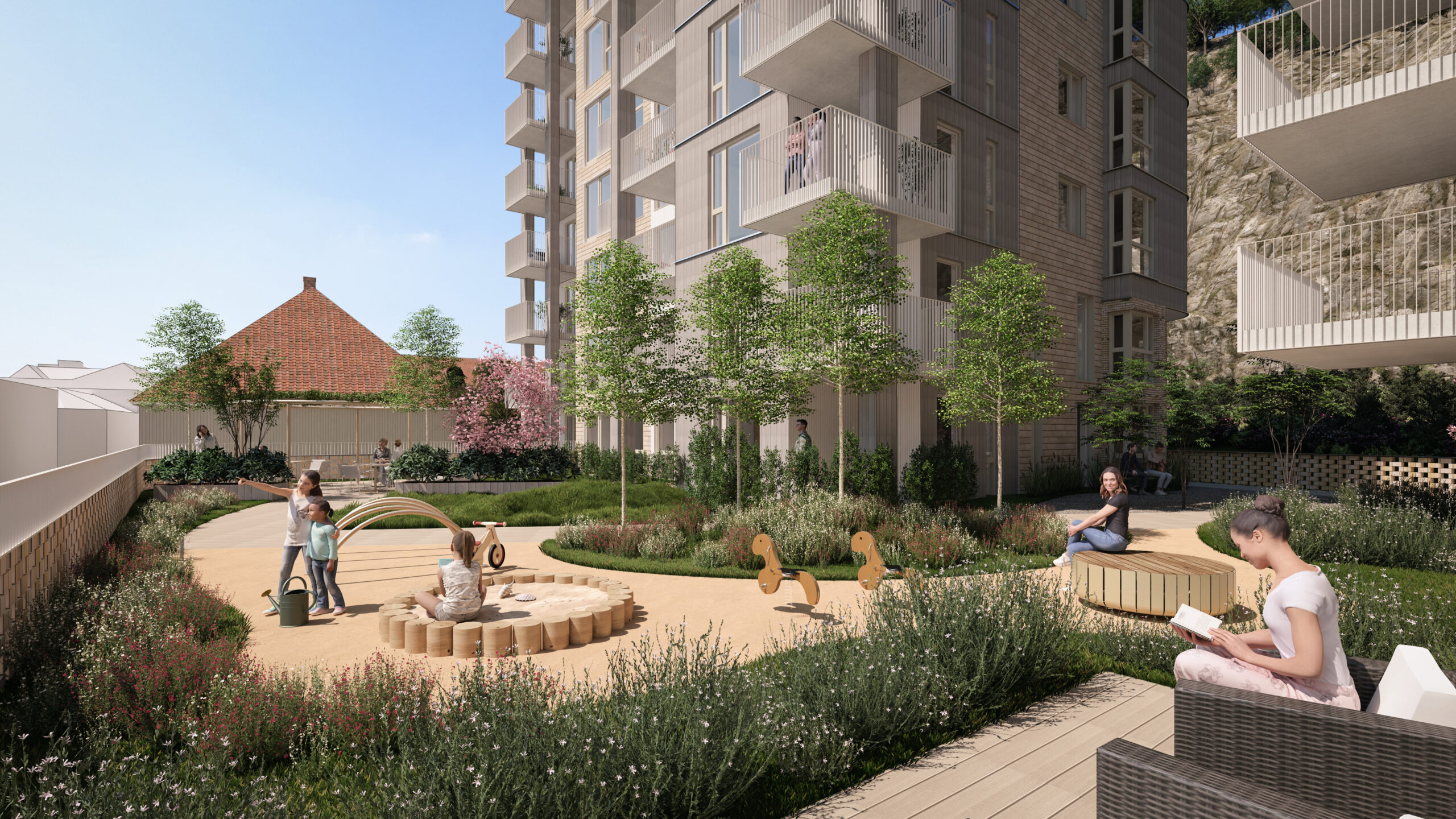 Langgaten 24 – perspektiv mot gateplan